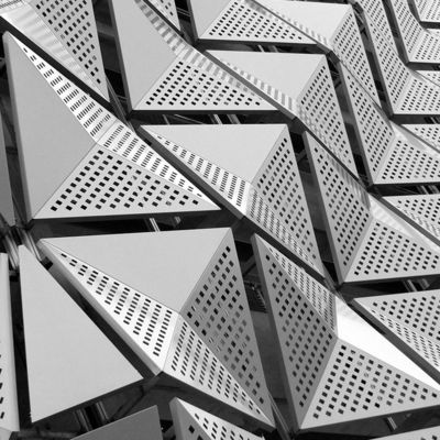 شراء لوحات الألومنيوم المثقوبة ثلاثية الأبعاد المصنوعة و مخصصة لتزيين الجدران online manufacture